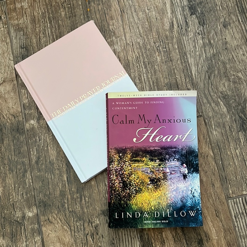 Christian book about anxiety and prayer journal